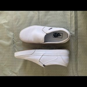 White slip-on vans